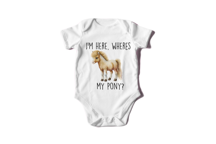 Pony - Baby Boy Girl Clothes Infant Bodysuit Funny Cute Newborn Onesie