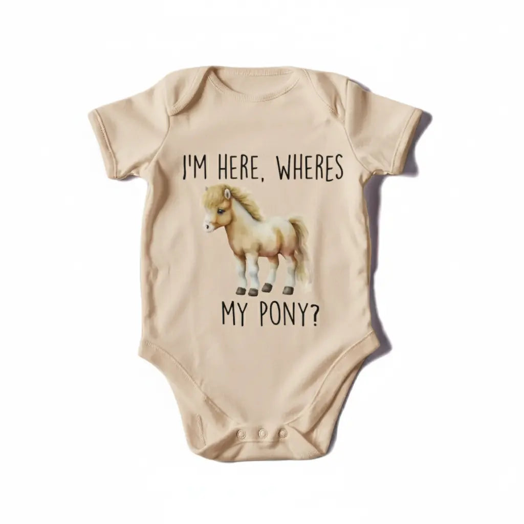 Pony - Baby Boy Girl Clothes Infant Bodysuit Funny Cute Newborn  Funny Cute Onesie® | North Fork Forager LLC