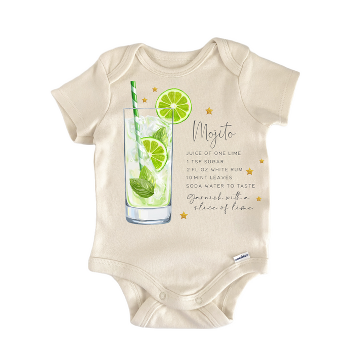 Mojito Lime Rum Cocktail Mint - Baby Bodysuit  Funny Cute Onesie® | North Fork Forager LLC