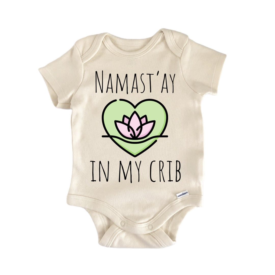 Namaste Hindu Lotus - Baby Bodysuit  Funny Cute Onesie® | North Fork Forager LLC