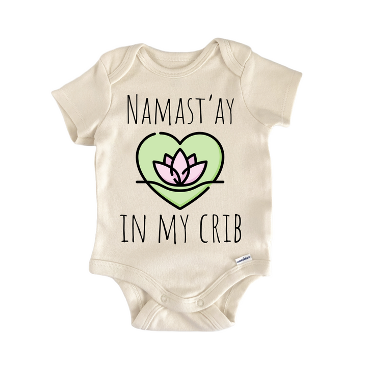 Namaste Hindu Lotus - Baby Bodysuit  Funny Cute Onesie® | North Fork Forager LLC