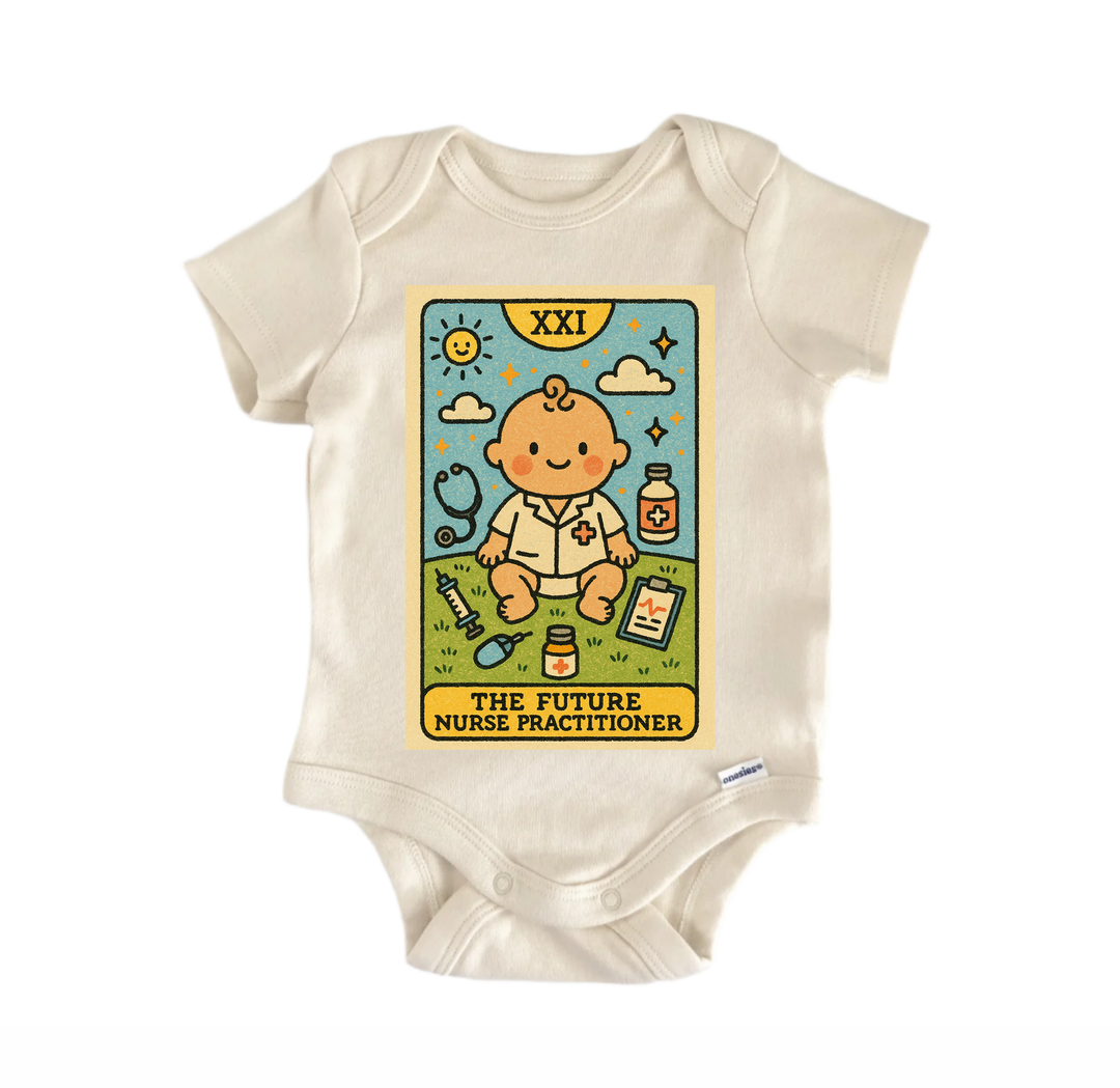 Nurse Practitioner Tarot - Baby Bodysuit  Funny Cute Onesie® | North Fork Forager LLC
