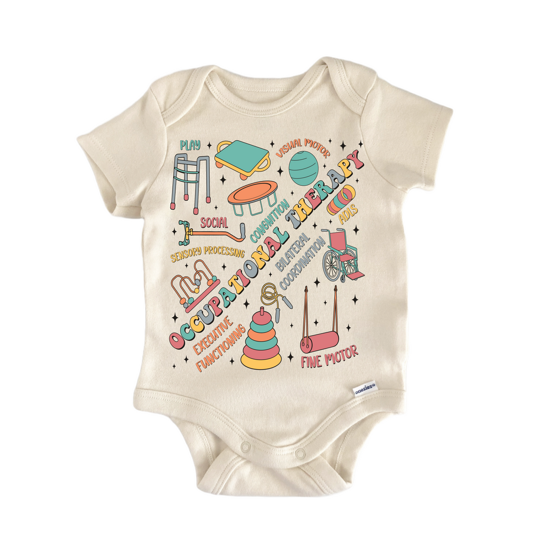 Occuoational Therapy Ot Retro - Baby Bodysuit  Funny Cute Onesie® | North Fork Forager LLC
