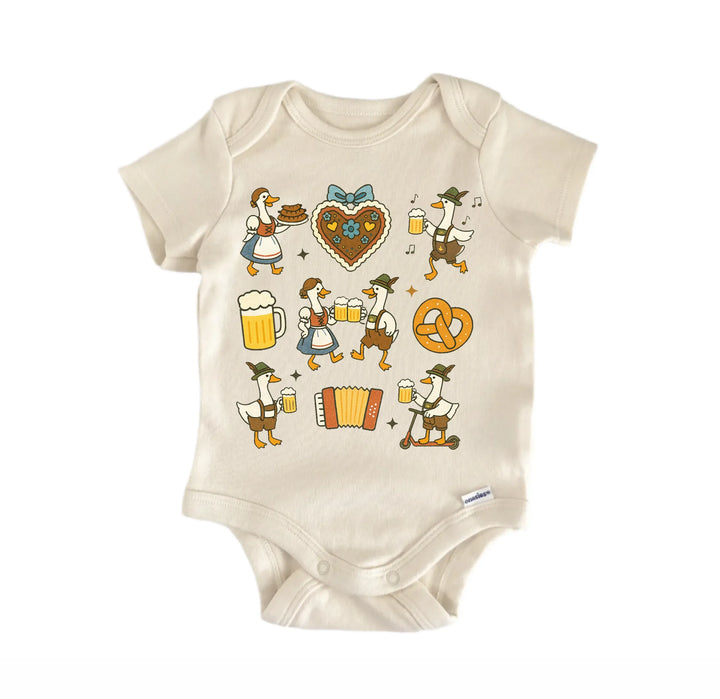 Oktoberfest Silly Goose Newborn Baby Bodysuit