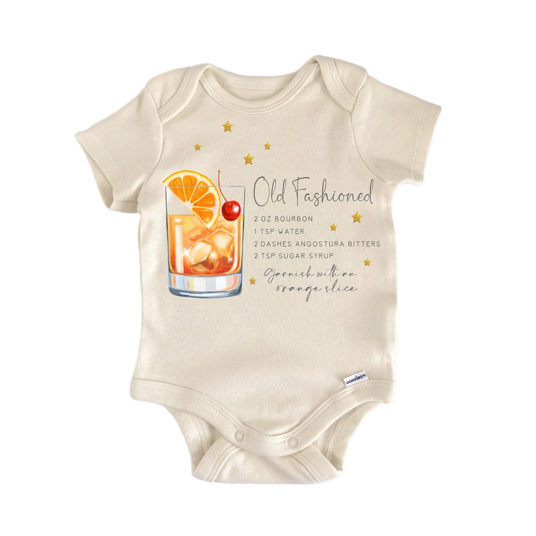 Old Fashioned Bourbon Bitters Cocktail - Baby Bodysuit  Funny Cute Onesie® | North Fork Forager LLC
