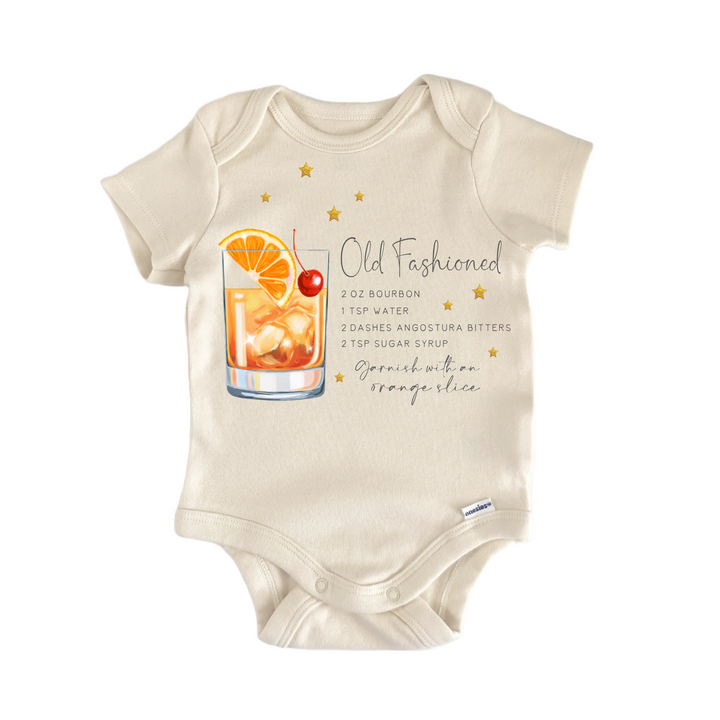 Old Fashioned Bourbon Bitters Cocktail - Baby Bodysuit  Funny Cute Onesie® | North Fork Forager LLC