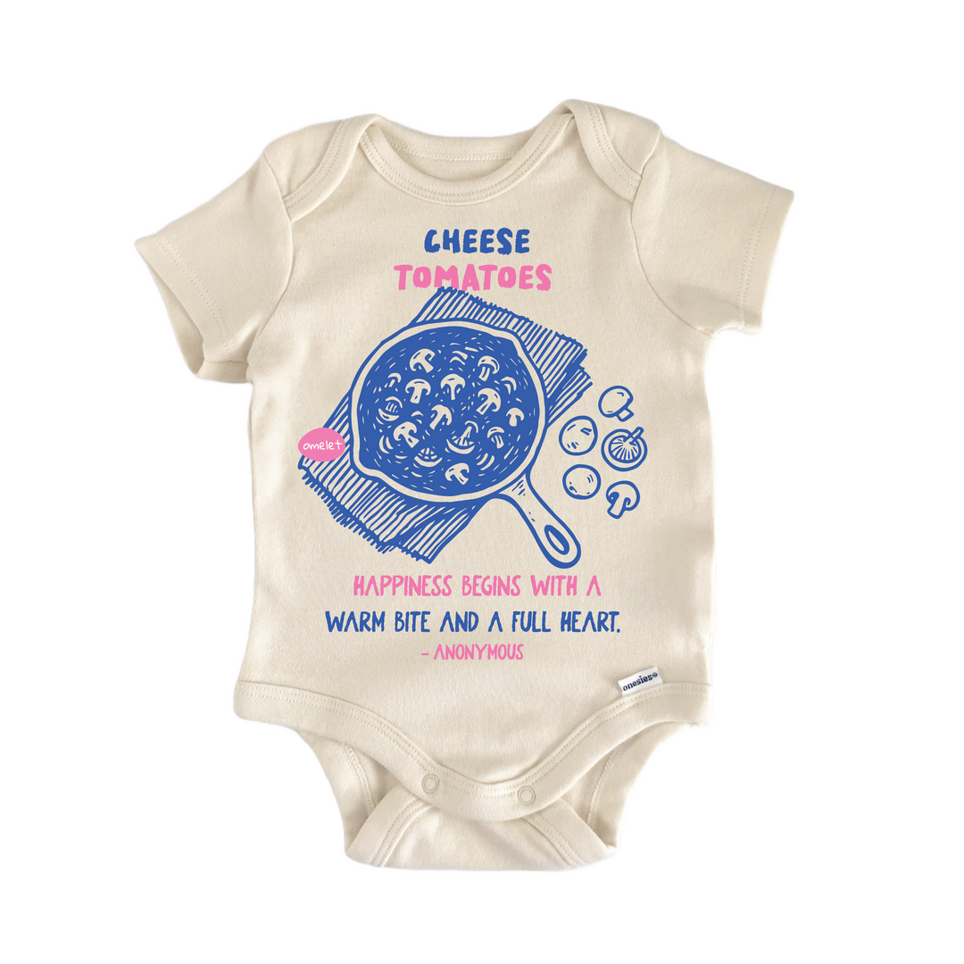 Omelet Brunch Eggs Mushroom - Baby Bodysuit  Funny Cute Onesie® | North Fork Forager LLC