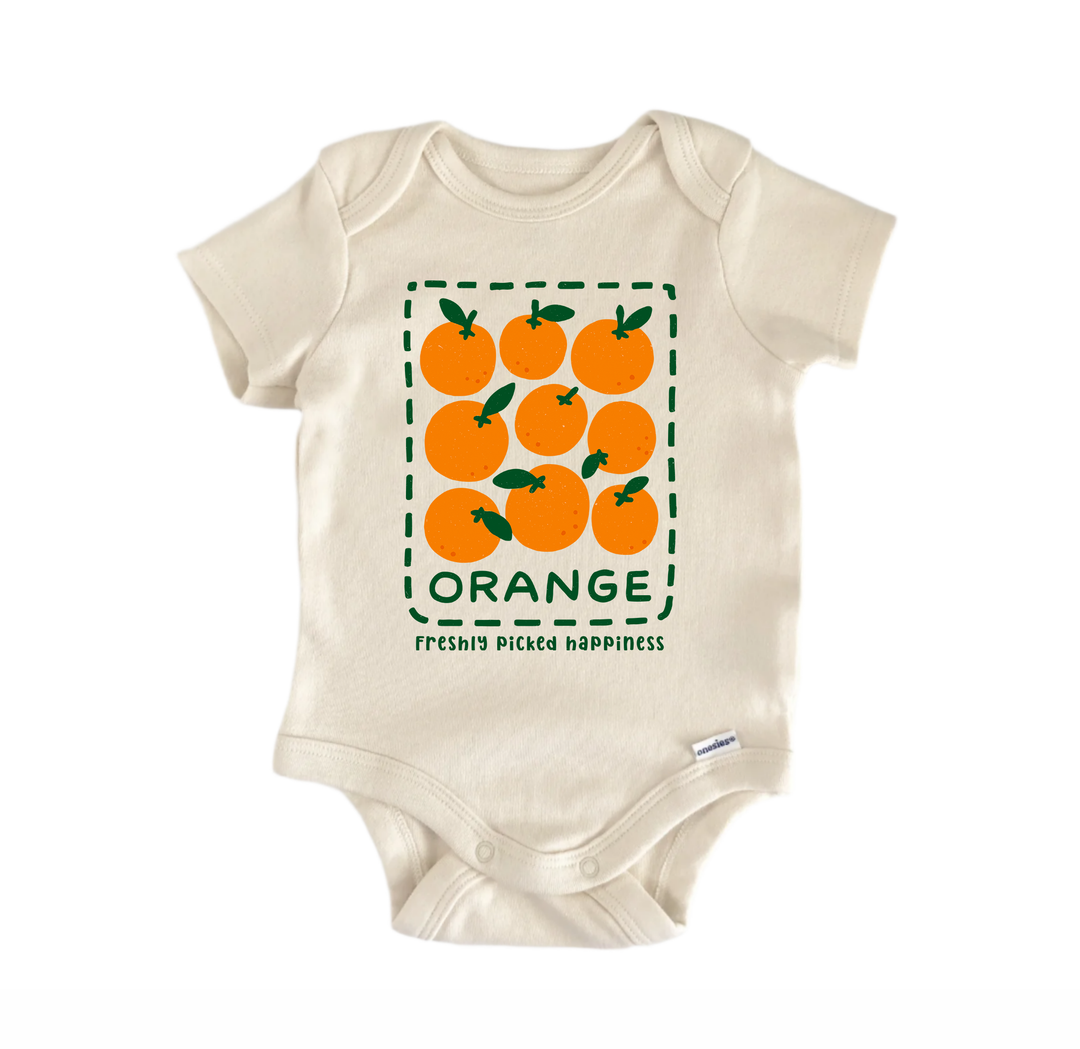 Orange Fruit Retro - Baby Bodysuit