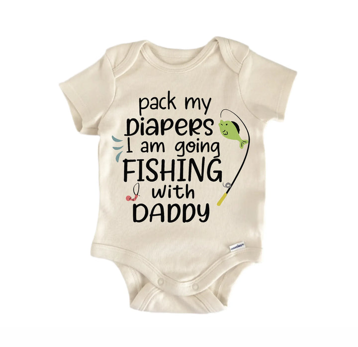 Pack Diapers Fishing Newborn Baby Bodysuit