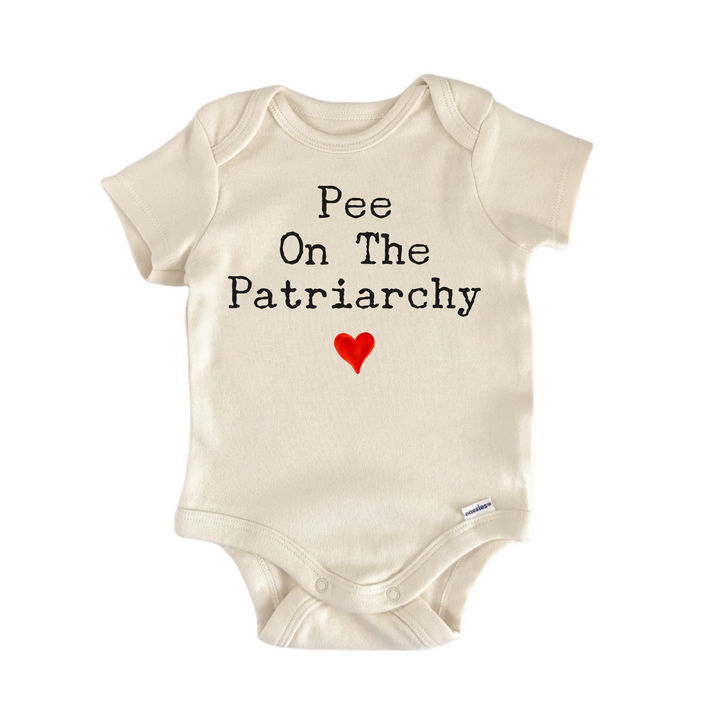 Pee On The Patriarchy Feminist - Baby Bodysuit  Funny Cute Onesie® | North Fork Forager LLC