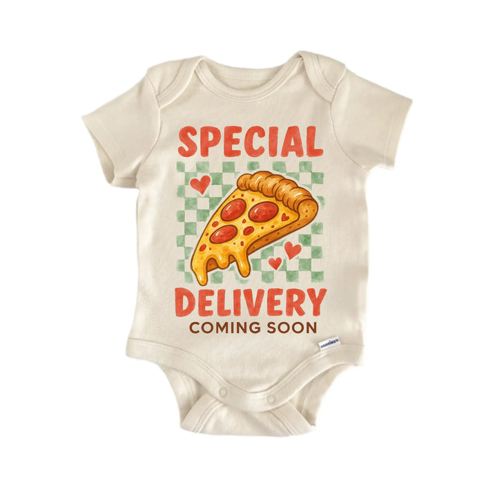 Pizza Baby Announcement Italian Newborn Baby Bodysuit