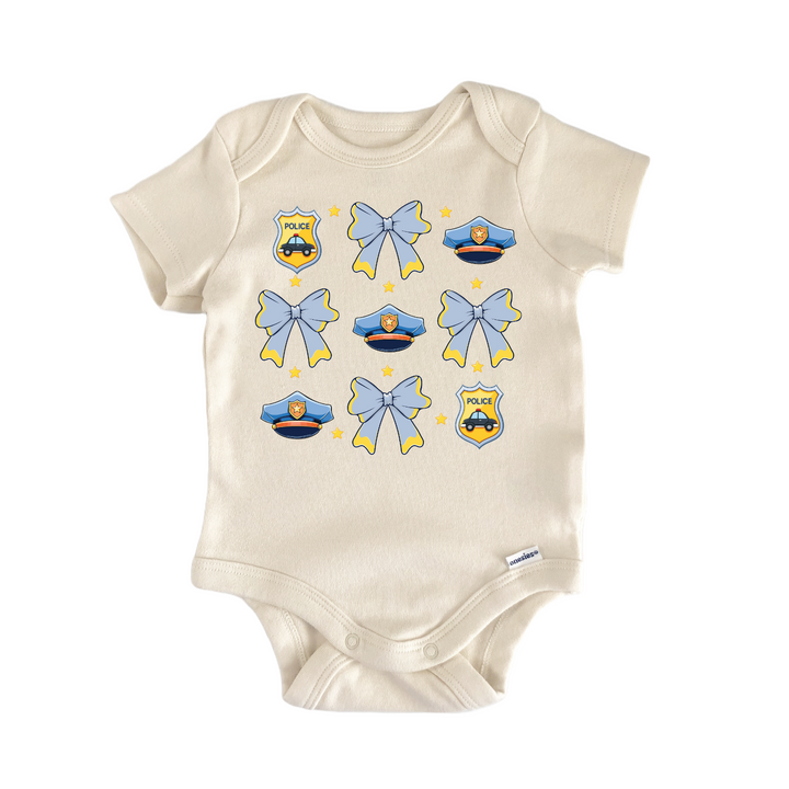 Police Ribbon Hat Badge Newborn Baby Onesie® Onesie®