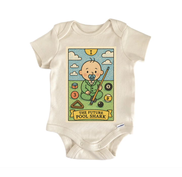 Pool Shark Table Billiards - Baby Bodysuit  Funny Cute Onesie® | North Fork Forager LLC