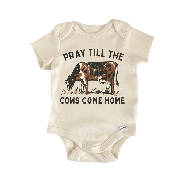 Pray Cows Home Farm Newborn Baby Onesie® Bodysuit