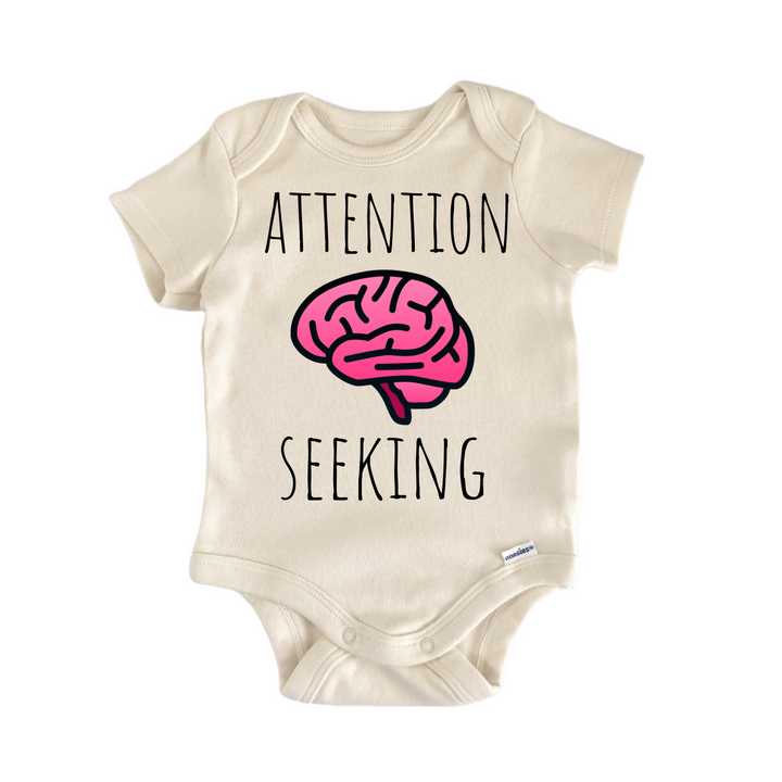 Psychologist Psychology Brain Attention - Baby Bodysuit  Funny Cute Onesie® | North Fork Forager LLC