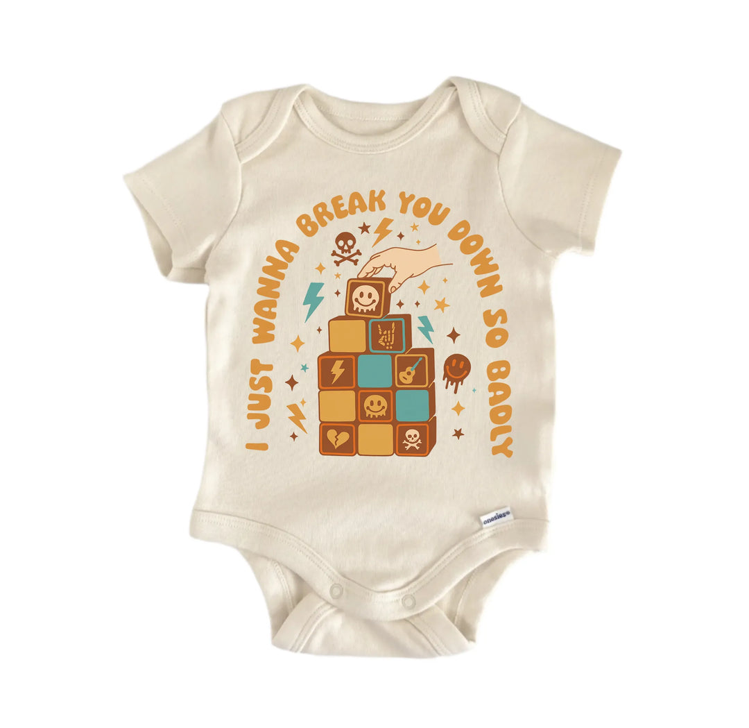 Punk Emo Ska Music Break You Down Newborn Baby Bodysuit