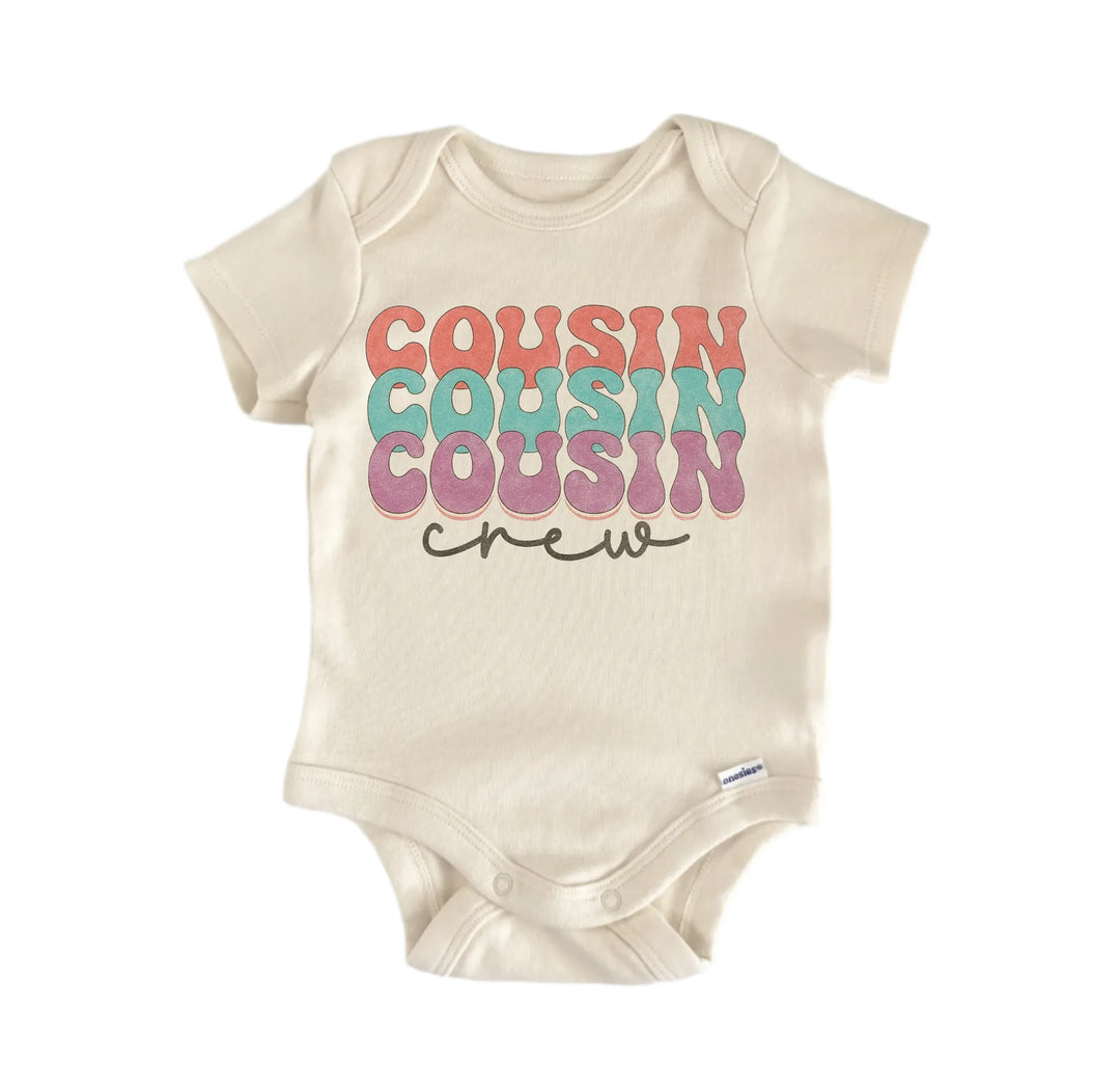 Retro Cousin Crew Newborn Baby Onesie® Onesie®