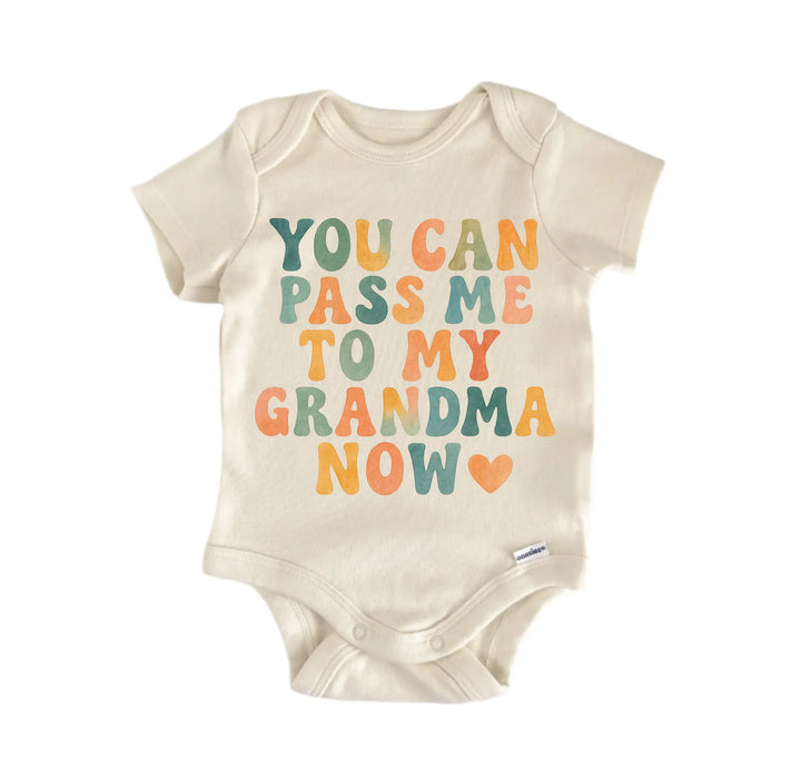 Retro Grandma Pass Me Newborn Baby Bodysuit