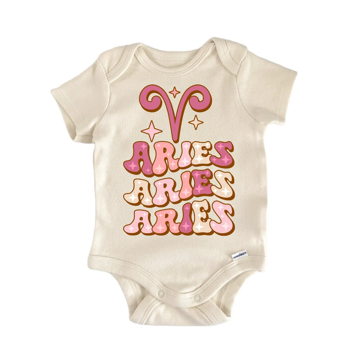 Retro Zodiac Vintage Aries Newborn Baby Bodysuit