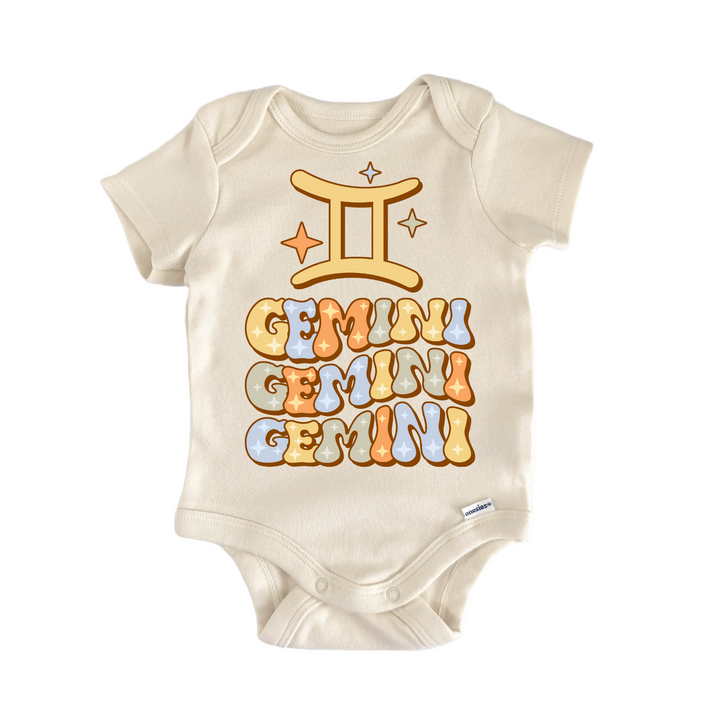 Retro Zodiac Vintage Gemini Newborn Baby Onesie® Onesie®