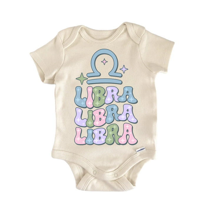 Retro Zodiac Vintage Libra Newborn Baby Bodysuit