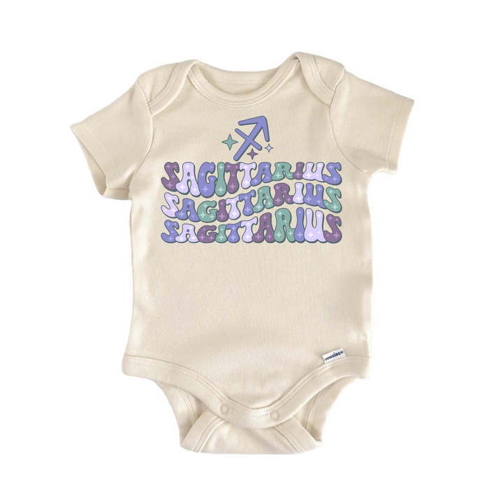 Retro Zodiac Vintage Sagitarius Newborn Baby Onesie® Onesie®