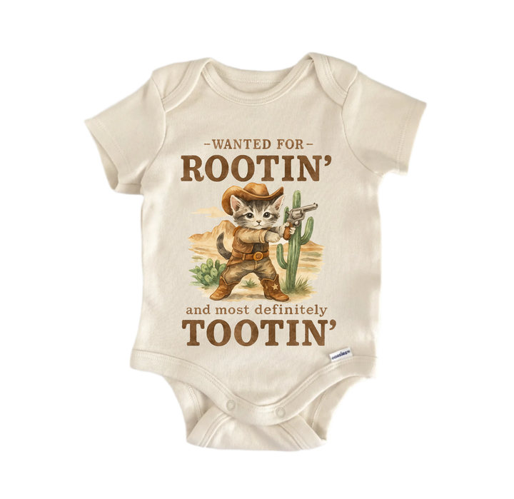 Rootin Tootin Cowboy Cat Newborn Baby Onesie® Bodysuit