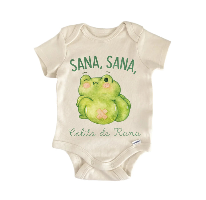 Sana Sana Colita De Rana Mexican Newborn Baby Bodysuit