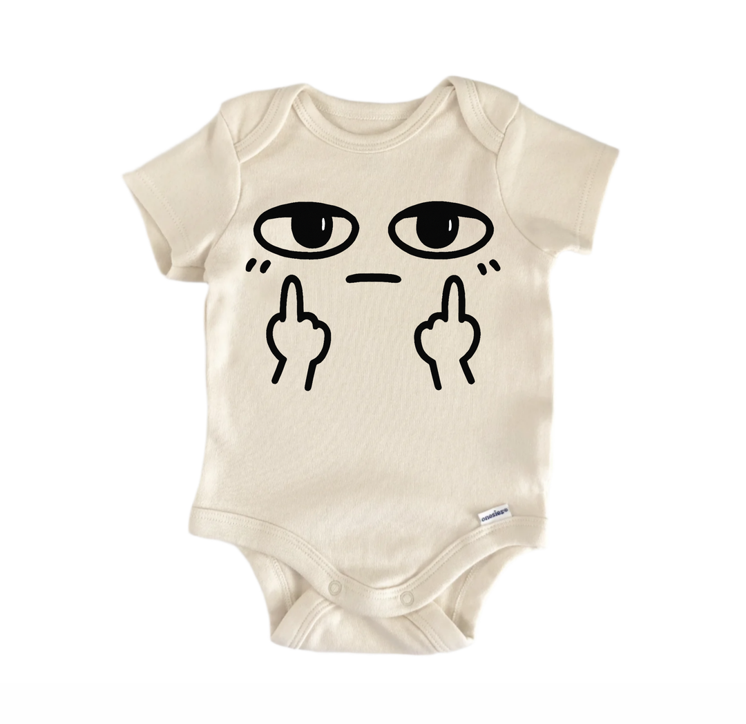 Sarcastic Middle Finger Humor Newborn Baby Onesie® Bodysuit