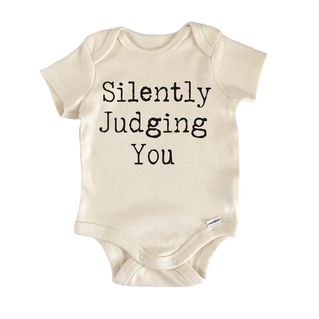 Silently Judging You Sarcastic - Baby Bodysuit  Funny Cute Onesie® | North Fork Forager LLC