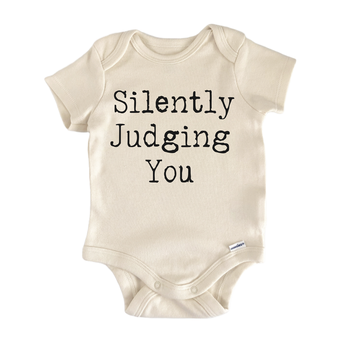 Silently Judging You Sarcastic - Baby Bodysuit  Funny Cute Onesie® | North Fork Forager LLC