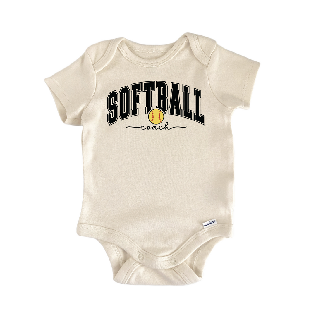 Softball Varsity Newborn Baby Onesie® Bodysuit