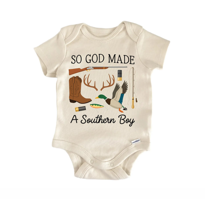 Southern God Hunting Newborn Baby Bodysuit