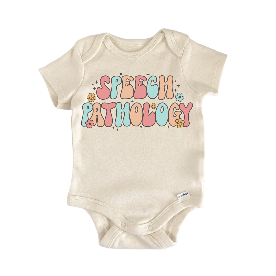 Speech Pathology Therapy Therapist Slp - Baby Bodysuit  Funny Cute Onesie® | North Fork Forager LLC