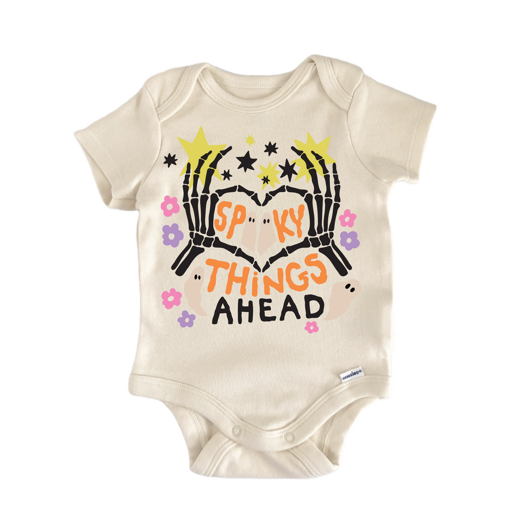 Spooky Heart Halloween Skeleton - Baby Bodysuit  Funny Cute Onesie® | North Fork Forager LLC