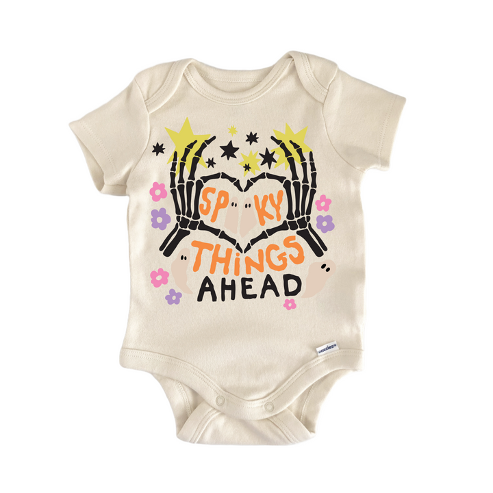Spooky Heart Halloween Skeleton - Baby Bodysuit  Funny Cute Onesie® | North Fork Forager LLC