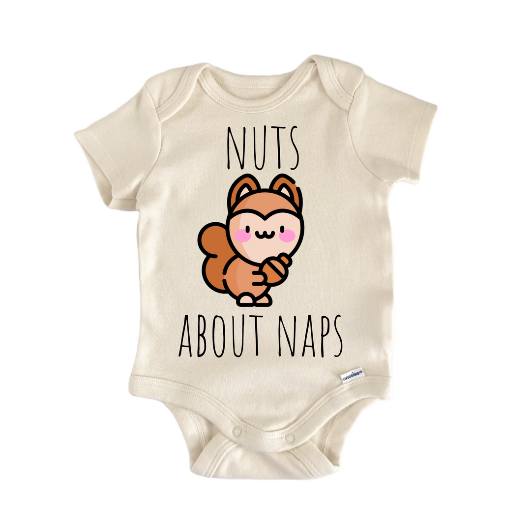 Squirrel Nuts Nap - Baby Bodysuit  Funny Cute Onesie® | North Fork Forager LLC