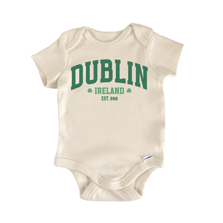 St. Patricks Day Dublin Varsity Newborn Baby Onesie® Onesie®