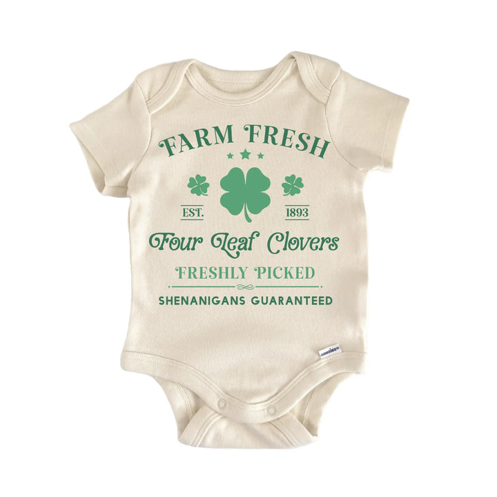 St. Patricks Day Farm Fresh Newborn Baby Bodysuit