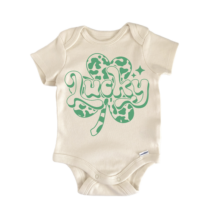 St. Patricks Day Lucky Cow Newborn Baby Onesie® Onesie®