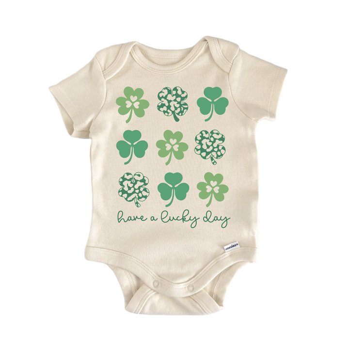 St. Patricks Day Lucky Day Newborn Baby Onesie® Onesie®
