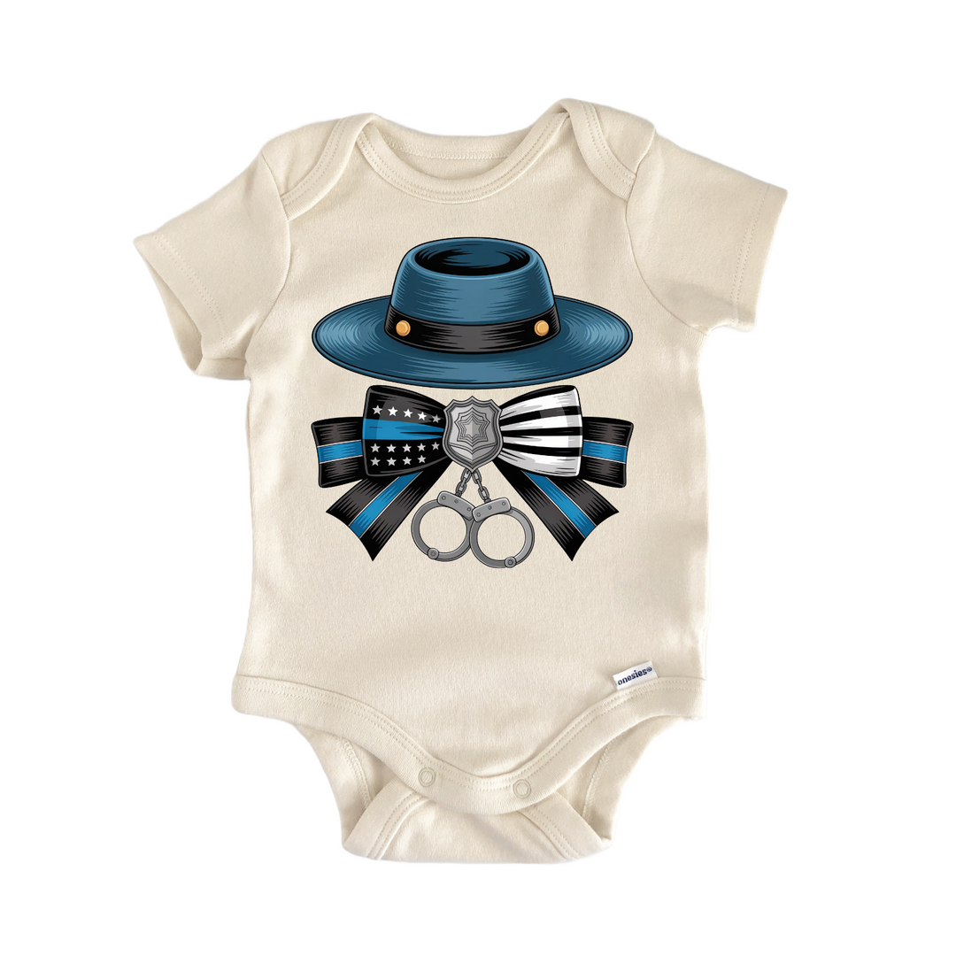 State Trooper Police Hat Newborn Baby Onesie® Bodysuit