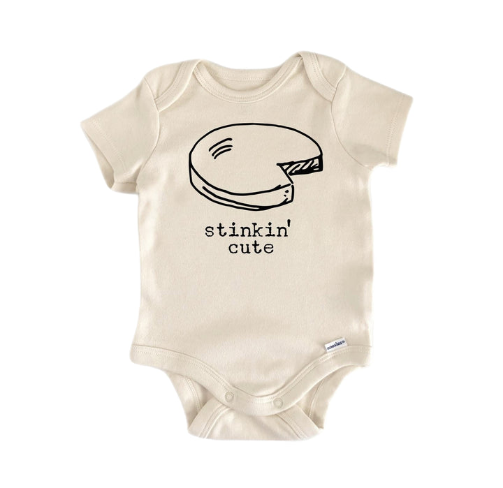Stinkin Cute Cheese Wheel - Baby Boy Girl Clothes Infant Bodysuit Funny Cute Newborn  Funny Cute Onesie® | North Fork Forager LLC