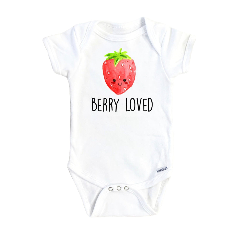 Strawberry Loved - Baby Boy Girl Clothes Infant Bodysuit Funny Cute Newborn Onesie