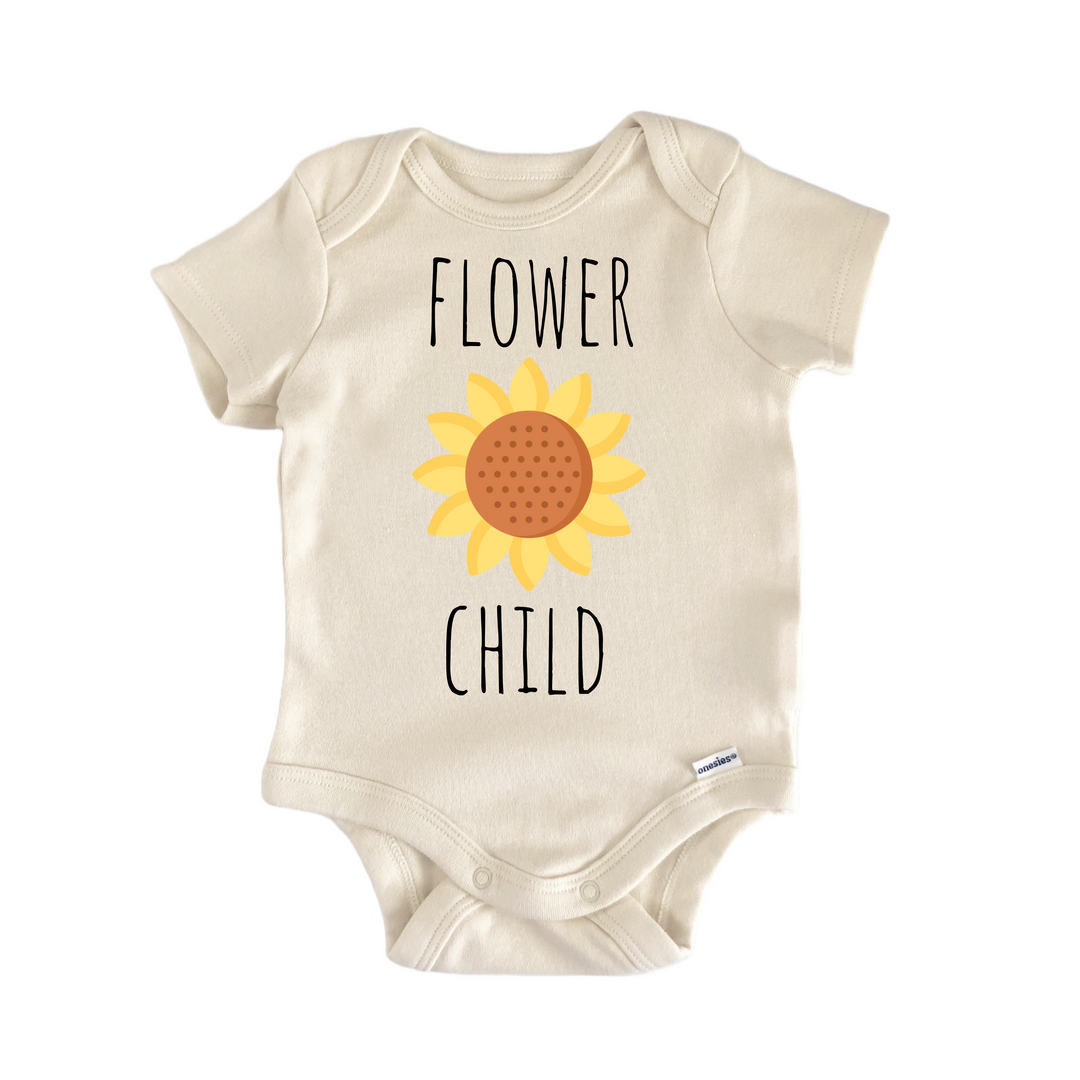 Sunflower Flower Plant - Baby Bodysuit  Funny Cute Onesie® | North Fork Forager LLC