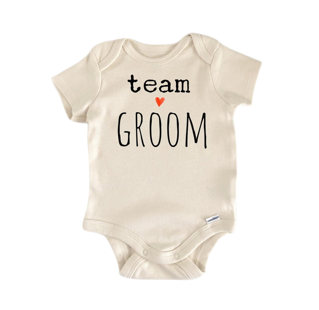 Team Groom Wedding Party - Baby Boy Girl Clothes Infant Bodysuit Funny Cute Newborn