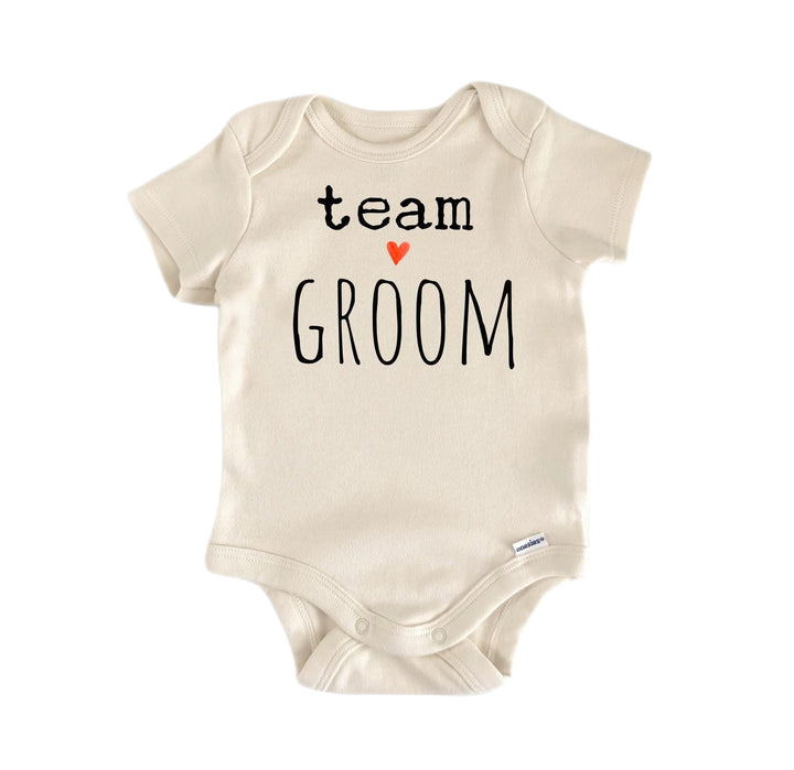 Team Groom Wedding Party - Baby Boy Girl Clothes Infant Bodysuit Funny Cute Newborn