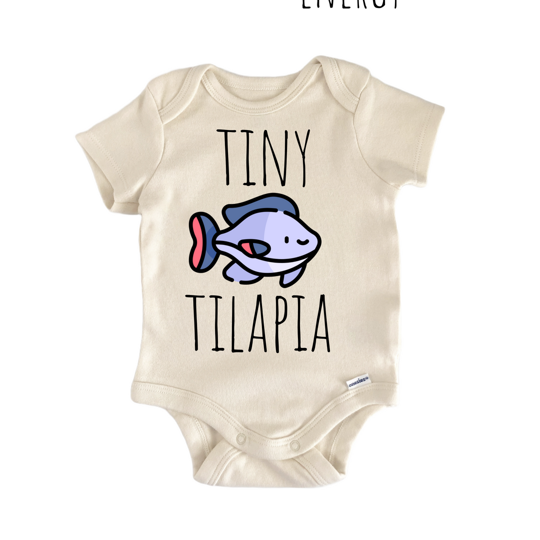 Tilapia Fish Seafood - Baby Bodysuit  Funny Cute Onesie® | North Fork Forager LLC