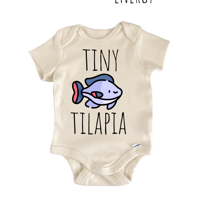 Tilapia Fish Seafood - Baby Bodysuit  Funny Cute Onesie® | North Fork Forager LLC