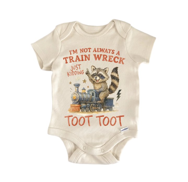 Train Wreck Raccoon Feral Newborn Baby Onesie® Onesie®